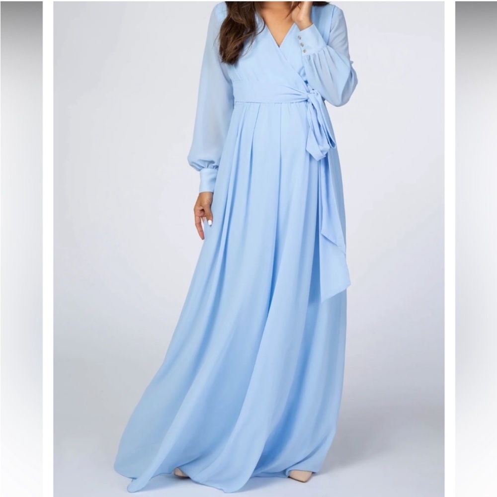 Blue Maternity Dress size small from Pink Blush